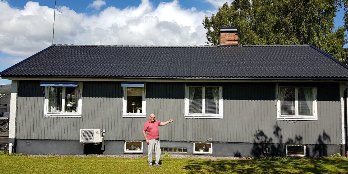 Byte av tak i Sala med solceller